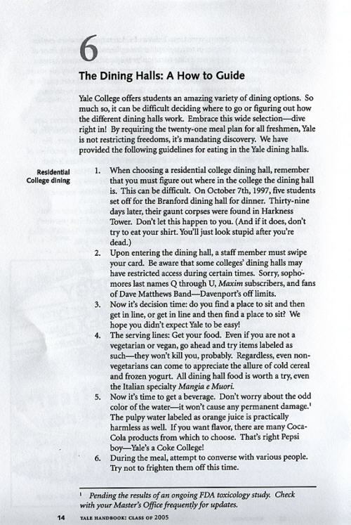 Yale Handbook Parody, Page 15