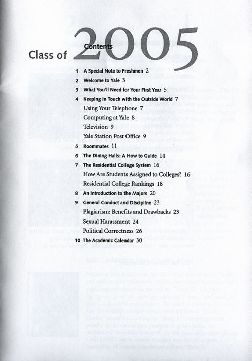 Yale Handbook Parody, Page 2