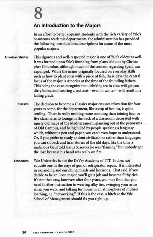 Yale Handbook Parody, Page 20