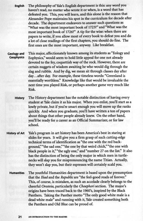 Yale Handbook Parody, Page 21