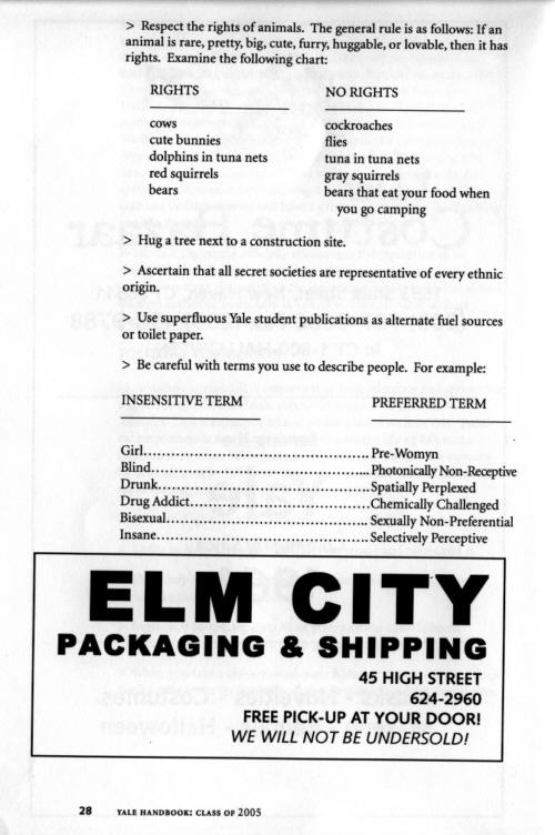 Yale Handbook Parody, Page 26