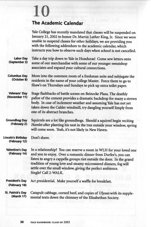 Yale Handbook Parody, Page 27