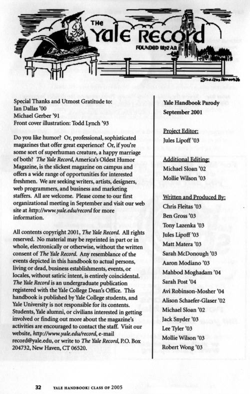 Yale Handbook Parody, Page 29