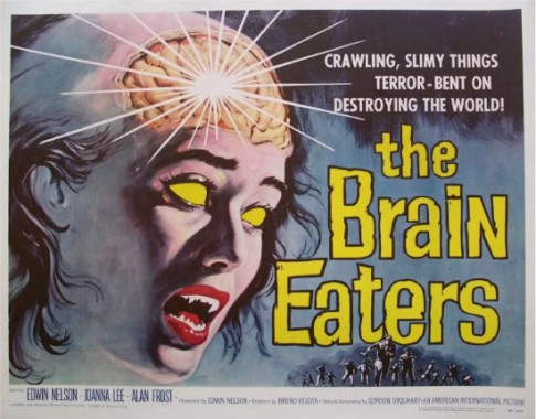 Brain Eaters poster reposted by The Yale Record college humor magazine