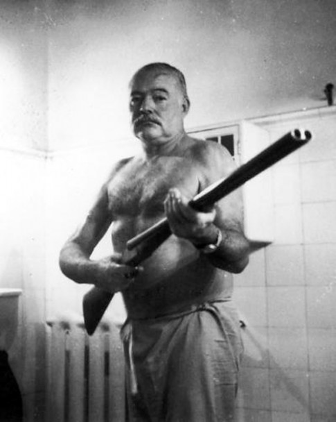 Photo of Ernest Hemingway reposted by The Yale Record college humor magazine.