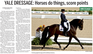 Dressage: Horses do things, score points